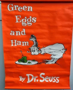Pottery Barn Kids PBK - Green Eggs and Ham - Dr Seuss Wall Art Hanging Banner - Picture 1 of 2