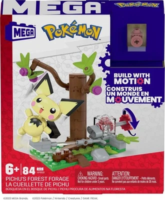 MEGA Construx Pokemon Pichu's Forest Forage Building Toy Set 84 Pcs HPB59 NEW - Image 1 of 4