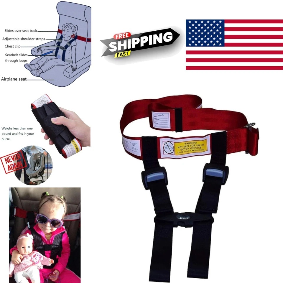 Arnés de seguridad para aviones para niños diseño ligero para niños viajes edades uno plus Foto 1 de 4