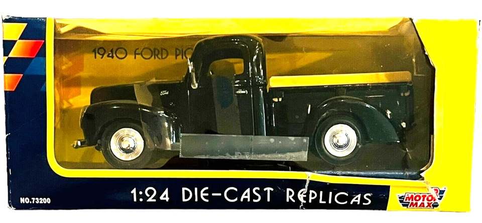 1940 Ford Pickup Truck Black 1/24 Diecast Model Car by MOTORMAX 73234bk