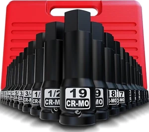 Impact Hex Bit Socket Set Metric & SAE 1/2Inch Drive Impact Allen Bit Socket Set - Bild 1 von 6
