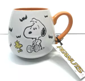 Tazza tazza 20 oz Peanuts Happy Halloween Snoopy & Woodstock pipistrelli dolcetto o scherz nuova con etichette! - Foto 1 di 6