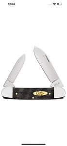 14003 Case Black Curly Oak Canoe Knife - Picture 1 of 4