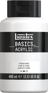 BASICS Acrylic Paint, 400Ml (13.5-Oz) Bottle, Titanium White - Picture 1 of 12