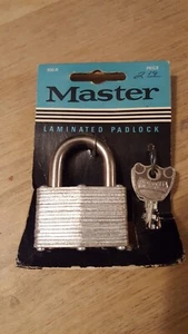 Master Laminated Padlock. No. 500-D W/2 Keys, NOS - Picture 1 of 4