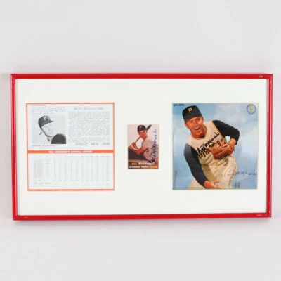 Bill Mazeroski Signed Card Aurora Vision Display Pirates - COA JSA - Image 1 of 4