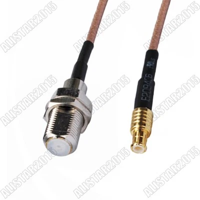 MCX plug straight to F Type Female Jack pigtail cable RF RG316 15cm for Wireless - Image 1 of 4