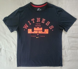 Lebron James Nike Dri-Fit WITNESS Black T-Shirt Men's XL NBA NICE - Picture 1 of 4