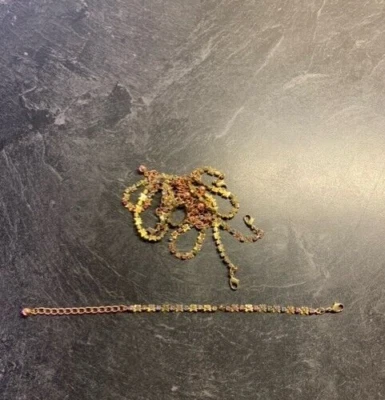 Juego de 6 pulseras mariposa de latón con pedrería de 7 pulgadas Foto 1 de 3