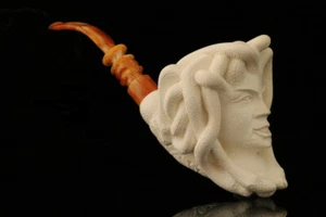 srv - Medusa Block Meerschaum Pipe by I. Baglan with fitted case M3256 - Picture 1 of 12