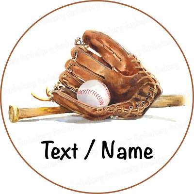 Baseball Sport Cake Topper Party Decoration Edible Birthday Custom Personalised - Image 1 of 4