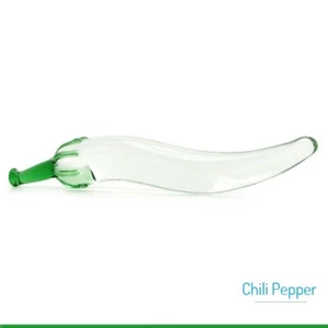 Glas Naturals Chili Pepper Glass Dildo G-Spot Sex Toy Women w/ ORGASM Curved - Picture 1 of 10