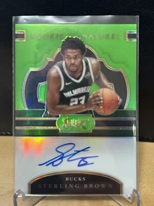 STERLING BROWN 2017-18 Panini Select Rookie Signatures Green #RS-STE /65 Auto RC - Picture 1 of 7