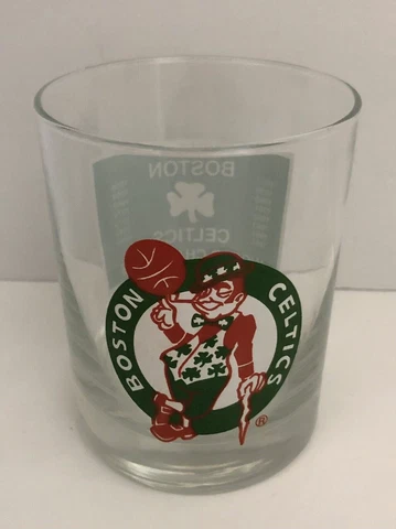 Vintage 80s BOSTON CELTICS Basketball World Champions 4” Drink Glass Cup Cover
