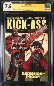CHRISTOPHER MINTZ PLASSE SIGNED KICK-ASS #4 Comic 10/08 AUTOGRAPH CGC JSA 7.5 - Picture 1 of 2
