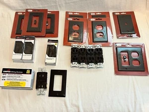 New Brown Outlets, Switches, Covers, GFCI Lot - Picture 1 of 10