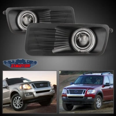 For 2007-2010 Ford Explorer Sport Trac Fog Lights Clear Lens Pair Projector Lamp - Image 1 of 4