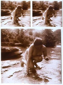 PHOTO STEREO verre NU EROTIQUE vers 1900 / risque sexy nude / 688 - Picture 1 of 2