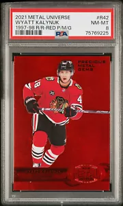 2021-22 Skybox Metal Universe PMG Red /100 Wyatt Kalynuk Rookie RC POP 1 - Picture 1 of 1