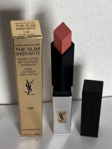 Lápiz labial mate transparente delgado Yves Rouge Pur Couture The 106 Pure Nude 2 g nuevo - Imagen 1 de 5