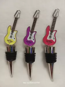 "Hard Rock Hotel Casino Tulsa Tappi bottiglia vino chitarra elettrica nuovi con scatola 5,12x1,25" - Foto 1 di 6