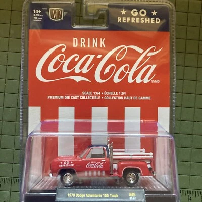 M2 Machines 2024-1978 Dodge Adventurer 150 Custom Coca-Cola 1/64 Truck In Red  - Image 1 of 4