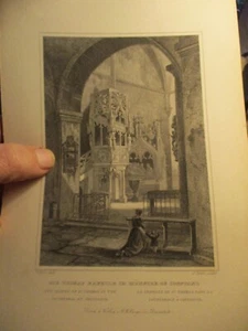 Ancienne Gravure Die Thomas Kapelle im MÜNSTER zu CONSTANZ - Imagen 1 de 4