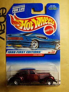 1999 Hot Wheels First Edition #649 1936 Cord Red Lace - Picture 1 of 3