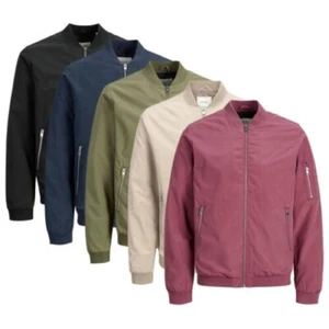 Jack & Jones Mens Rush Bomber Jacket Classic Transeasonal Weather Outwear - Picture 1 of 40