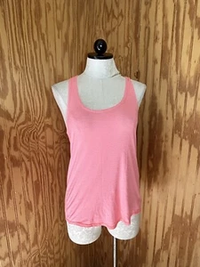 LULULEMON Racerback Rosa Neón Rayas Transparentes Tejido Elástico Talla 4 Sin Mangas - Imagen 1 de 7
