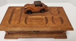 Vintage Mid Century Herren Schmuck Box Kommode Diener mit Auto plus Schublade - Bild 1 von 5