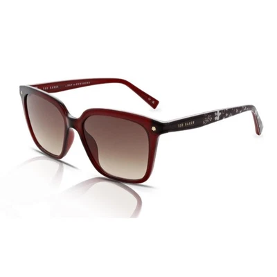 Óculos de sol feminino Ted Baker Ramona TB1676 249 cristal vinho/marrom degradê - Imagem 1 de 2