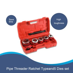 Pipe Thread Finisher and 5-Piece Die Set For 1/2-inch to 2-inch Pipe Diameters - Picture 1 of 17