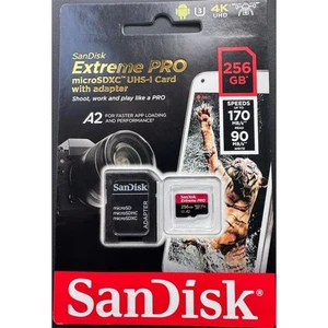SanDisk Extreme PRO 256GB microSDXC Speicherkarte mit Adapter - Bild 1 von 2
