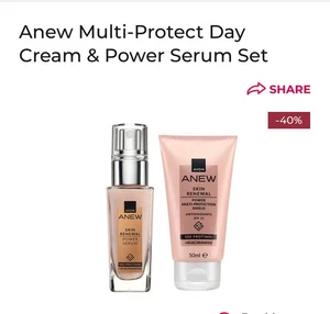 Anew Skin Renewal Power day cream with SPF 15 and serum, both full size 50ml - Picture 1 of 4