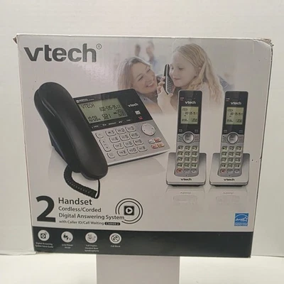 VTech CS6949-2 Corded/Cordless Answering System w/2 Satellite Handsets  DECT 6.0 - Image 1 of 4