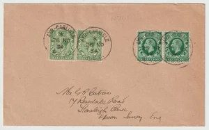 1934 RAILWAY PMK AYR CARLISLE R S C (W760) TOP ON CUTRESS COVER TO EPSOM SURREY - Bild 1 von 3