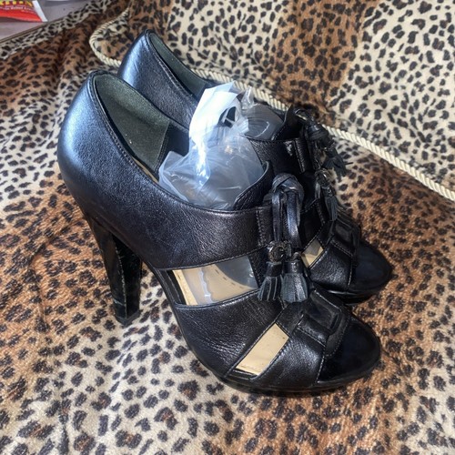 Coach tacco NERO donna TAGLIA 9 M TEAGAN PELLE MORBIDA NUOVO