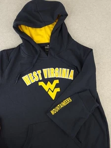 Womens LARGE West Virginia Mountaineers Football Stitched Pullover Hoodie Jacket - Picture 1 of 14