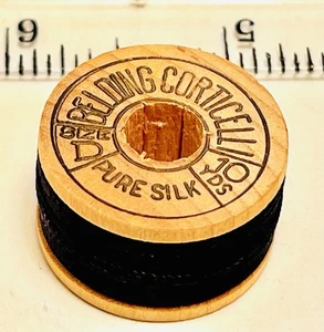 VTG Silk Thread BELDING CORTICELLI Dark Navy Blue Fly Fishing Tying Sewing 6285 - Picture 1 of 3