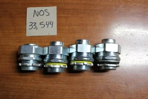 Hubbell RAC3404 1" Straight Liquidtight Connector Qty:4 - Picture 1 of 4