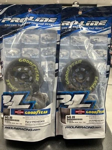 Pro-Line GoodYear Eagle NASCAR 2.9” Belted Tires Mounted On Black 17mm Wheels(4) - Picture 1 of 2