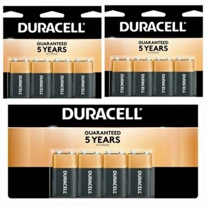 (3 Pack) Duracell 9V 4 Ah Coppertop Alkaline Batteries - Total 12 Batteries - Picture 1 of 1
