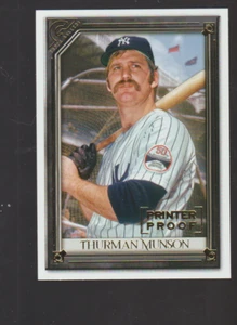 2021 Topps Gallery Printer Proof #190 Thurman Munson card, New York Yankees - Picture 1 of 1