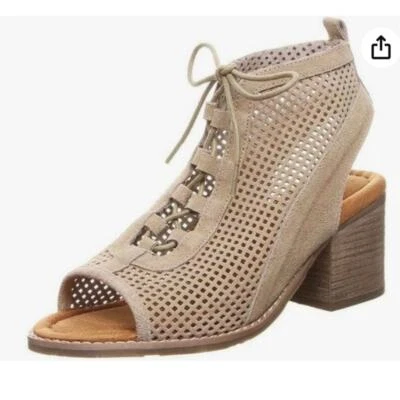 NUEVA Sandalia BearPaw Vienna Para Mujer Tacón Con Cordones Cómoda - Arena Talla 8 Foto 1 de 4