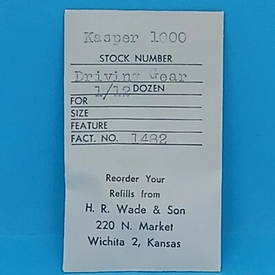 Kasper Cal. 1000 1482 Driving Gear - Image 1 of 3