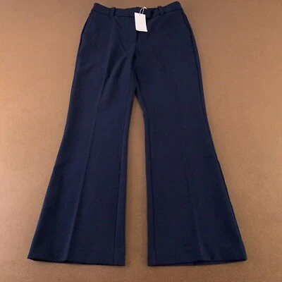 Pantalones para mujer MANGO talla 6 azul marino tiro bajo bolsillos acampanados recortados nuevos con etiquetas Foto 1 de 4