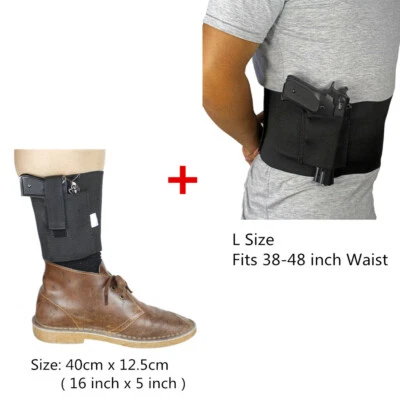 Tactical Concealed Carry Belly Holster Belly Gun Holster with Ankle Holster Set - Image 1 of 4