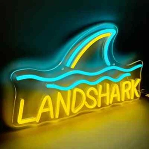 Vibrant Neon LED Landshark Beer Sign/Light, Mancave/Bar/Pub (7.5*13.4 in.) - Picture 1 of 5