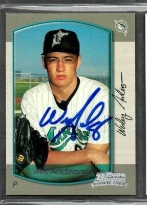 2000 Topps Florida Marlins Baseball Card #294 Wes Anderson Signed Autograph - Image 1 of 2